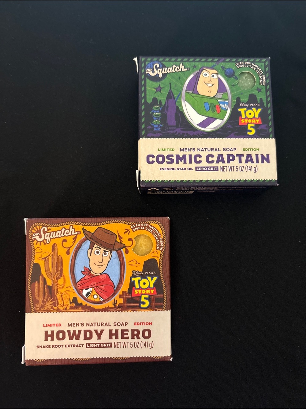 Dr. Squatch Toy Story 5 Howdy Hero + Cosmic Captain Soap Set